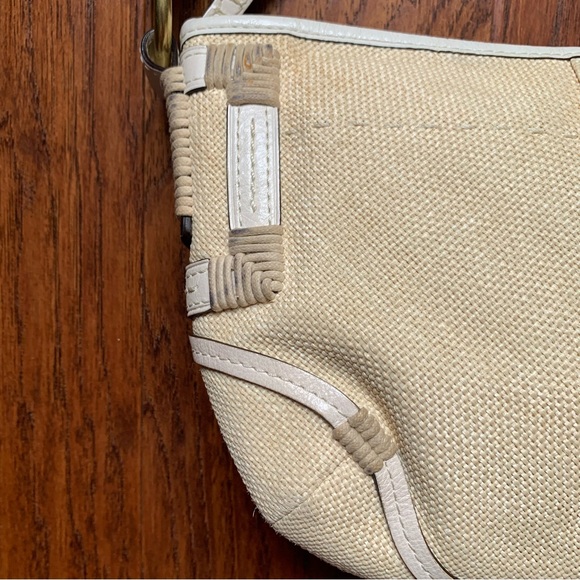 Vintage Coach Angora Raffia Leather Shoulder Bag - 2005 - Picture 6 of 11